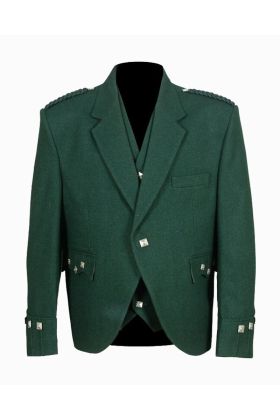 Green Argyle Kilt Traditional Jacket and Waistcoat - Scot Kilt Store