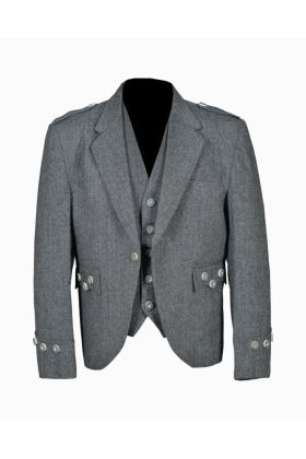 Men’s Tweed Crail Highland Kilt Jacket and Waistcoat Wedding Dress - Scot Kilt Store
