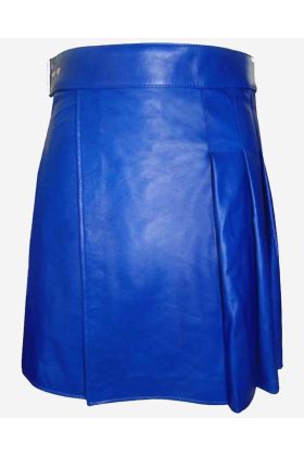 Stylish Blue Leather Kilt - Scot Kilt Store