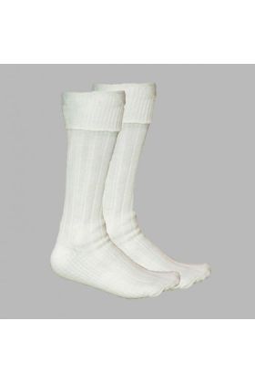 Kilt Socks White - Scot Kilt Store