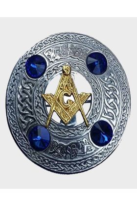 Masonic Celtic Knot Kilt Fly Plaid Brooch  | Scot Kilt Store