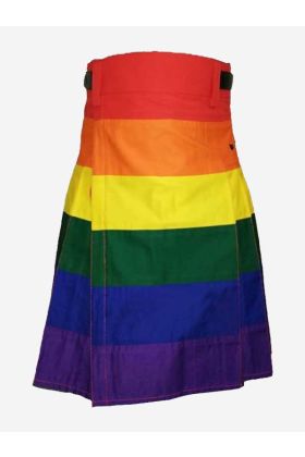 Show Your Pride with Our Stylish Rainbow Kilt for Men - Scot Kilt Store