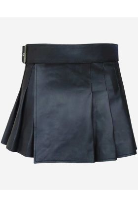 Women Black Mini Kilt With Buckle - Scot Kilt Store
