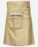  Khaki Utility Kilt with Stylish Front Pocket - Scot Kilt Store