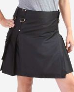 The Ultimate Stylish Utility Black Kilt for Modern Women - Scot Kilt Store