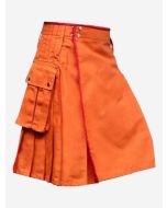 Premium Orange Utility Kilt For Men- Scot Kilt Store