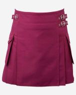 Women's Utility Kilt with Pockets in Rich Maroon - Scot Kilt Store
